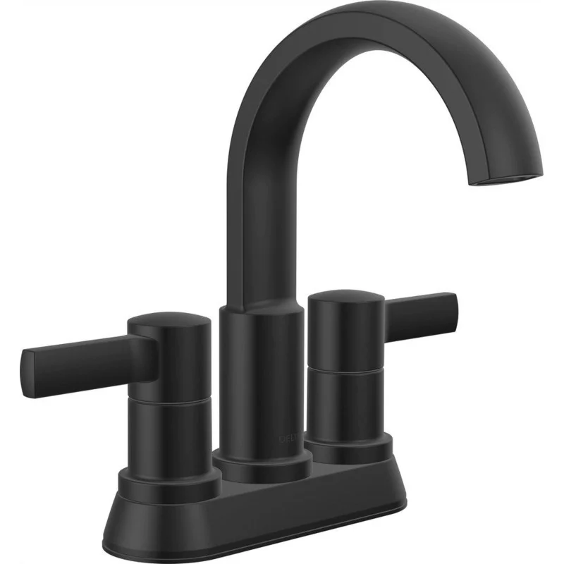 Delta Faucet Albion Two Handle Centerset Bathroom Sink Faucet in Matte Black | Ferguson