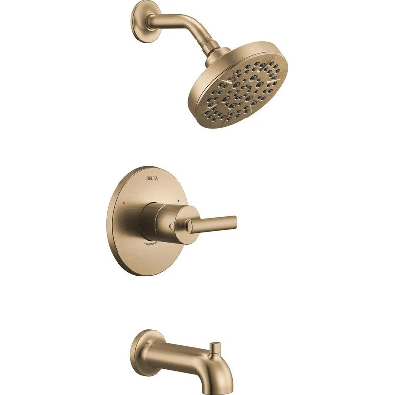 Delta Faucet Altado Single Handle Multi Function Bathtub & Shower Faucet in Champagne Bronze (Trim Only) | Ferguson