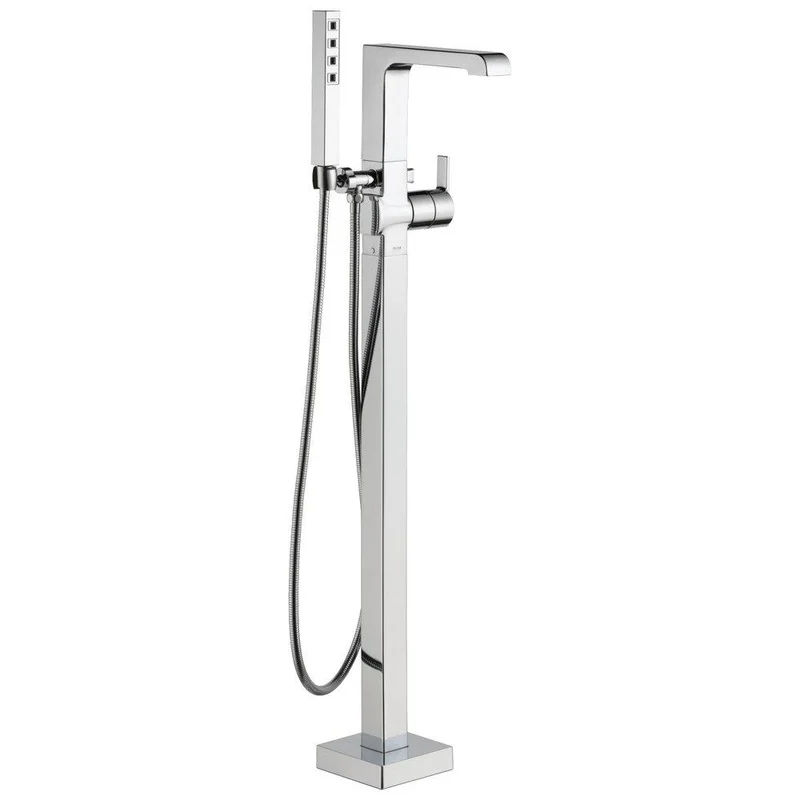 Delta Faucet Ara Single Handle Floor Mount Filler with Handshower in Chrome (Trim Only) | Ferguson