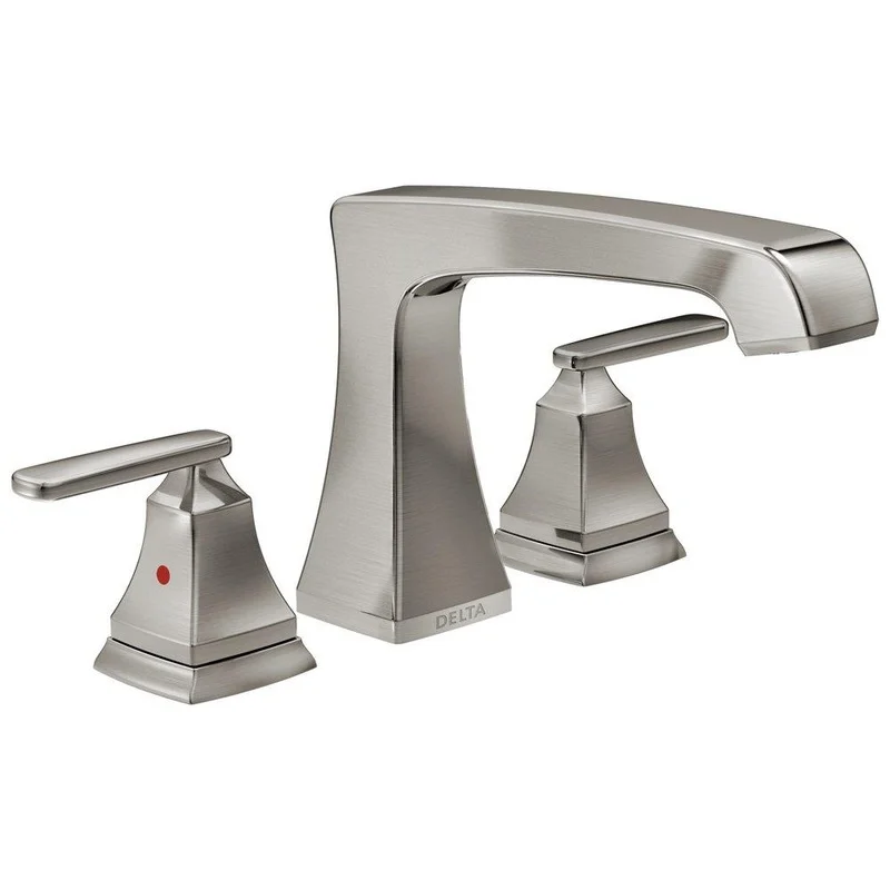 Delta Faucet Ashlyn Two Handle Roman Tub Faucet in Brilliance Stainless (Trim Only) | Ferguson