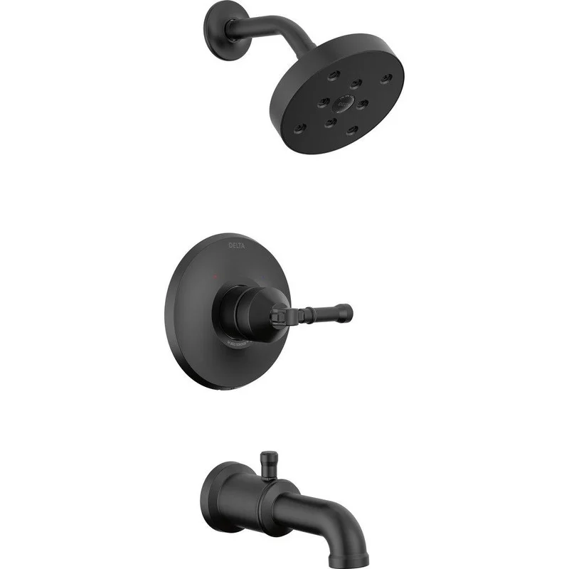 Delta Faucet Broderick One Handle Single Function Bathtub & Shower Faucet in Matte Black (Trim Only) | Ferguson