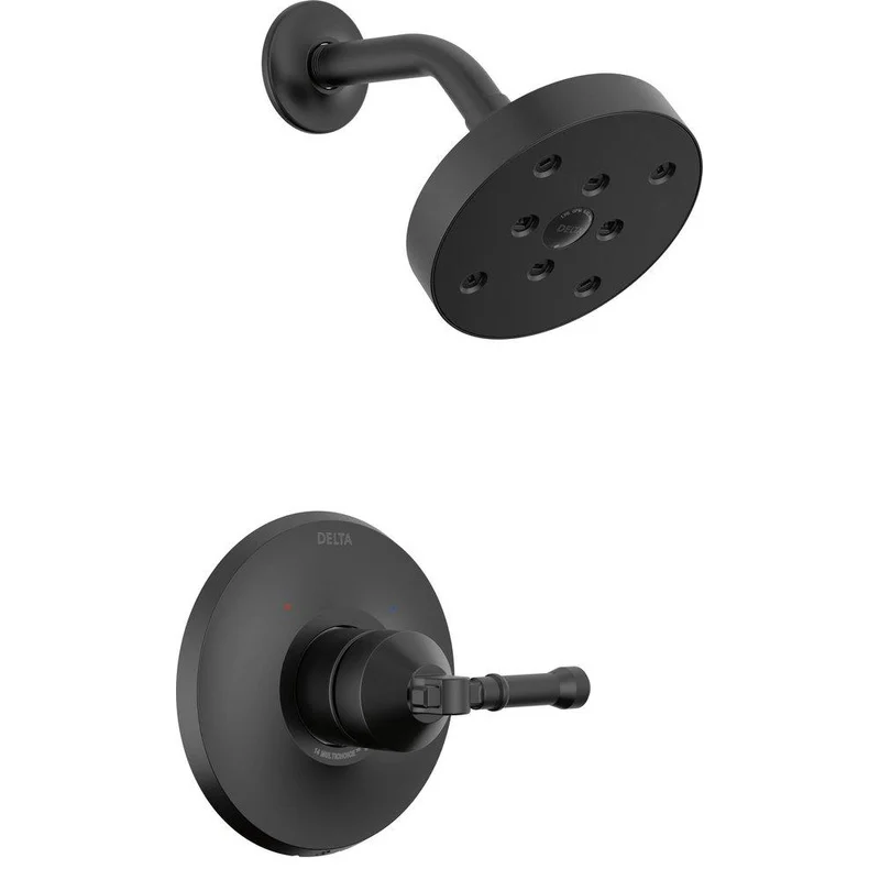 Delta Faucet Broderick One Handle Single Function Shower Faucet in Matte Black (Trim Only) | Ferguson