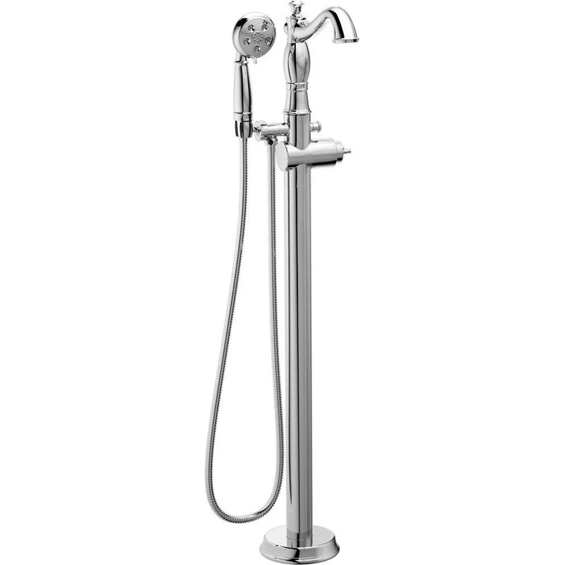 Delta Faucet Cassidy Floor Mount Filler in Polished Chrome (Handle Sold Separately) (Trim Only) | Ferguson