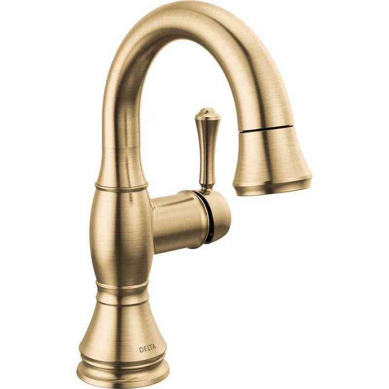 Delta Faucet Cassidy Single Handle Monoblock Bathroom Sink Faucet in Brilliance Champagne Bronze | Ferguson