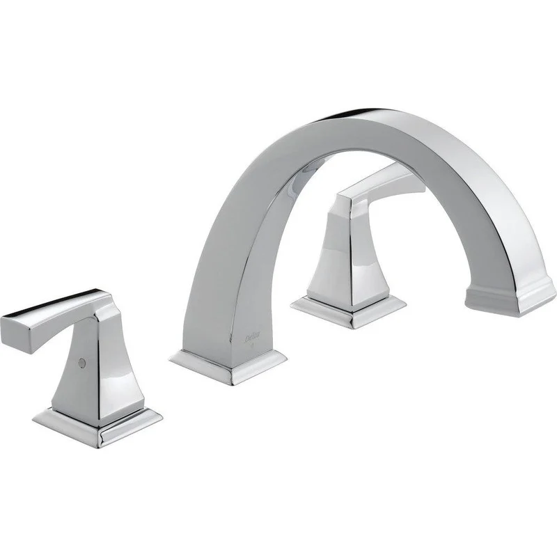 Delta Faucet Dryden Two Handle Roman Tub Faucet in Chrome (Trim Only) | Ferguson