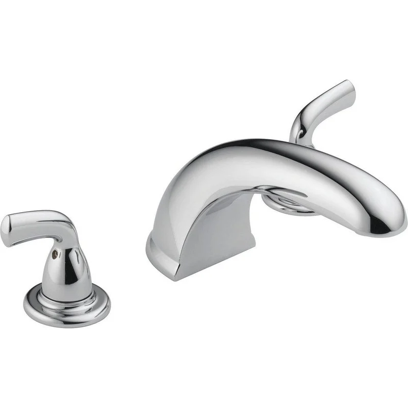 Delta Faucet Foundations Two Handle Roman Tub Faucet in Chrome (Trim Only) | Ferguson