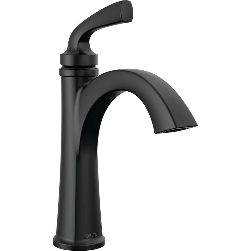 Delta Faucet Geist Single Handle Monoblock Bathroom Sink Faucet in Matte Black | Ferguson