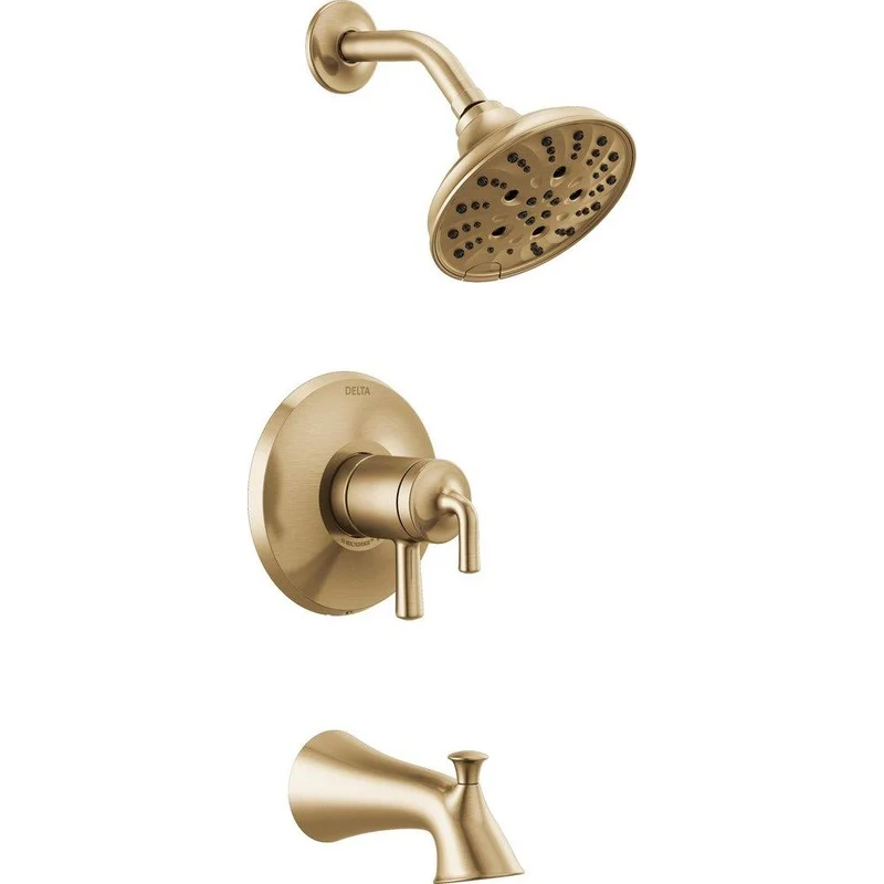 Delta Faucet Kayra Two Handle Multi Function Bathtub & Shower Faucet in Brilliance Champagne Bronze (Trim Only) | Ferguson