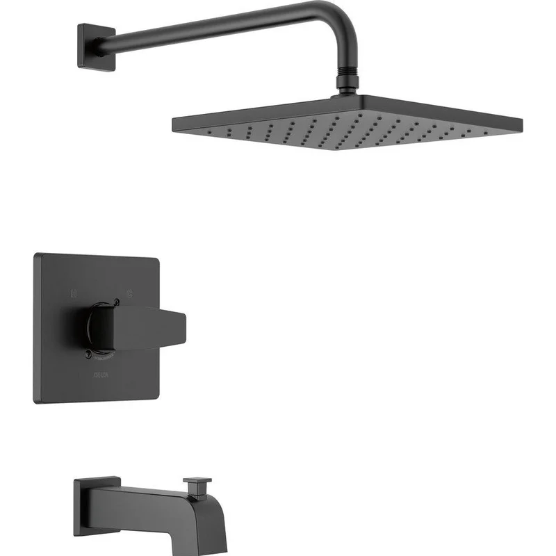 Delta Faucet Modern One Handle Single Function Bathtub & Shower Faucet in Matte Black (Trim Only) | Ferguson