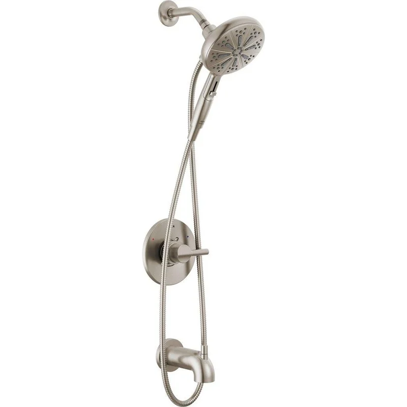 Delta Faucet Nicoli Single Handle Multi Function Bathtub & Shower Faucet in Brilliance Stainless | Ferguson
