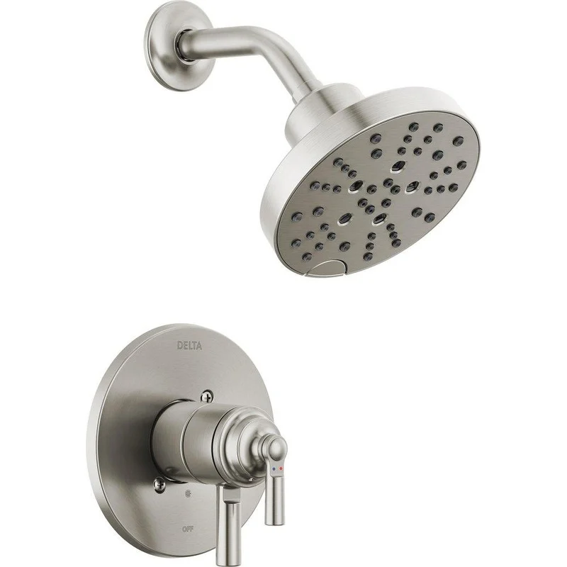 Delta Faucet Saylor Two Handle Multi Function Shower Faucet in Brilliance Stainless (Trim Only) | Ferguson
