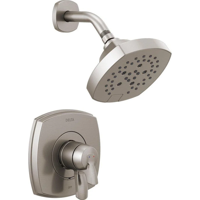 Delta Faucet Stryke Single Handle Multi Function Shower Faucet in Lumicoat Stainless (Trim Only) | Ferguson