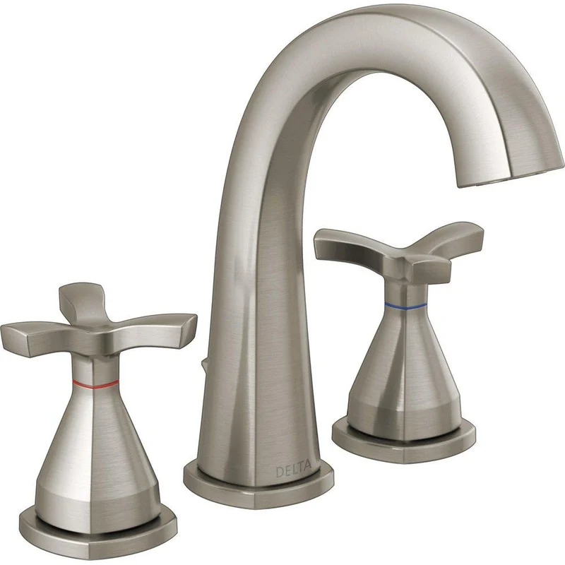 Delta Faucet Stryke Two Handle Widespread Bathroom Sink Faucet in Lumicoat Stainless | Ferguson