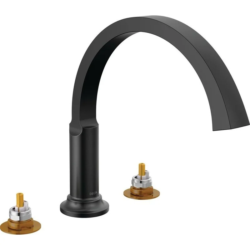 Delta Faucet Tetra Roman Tub Faucet in Matte Black (Handles Sold Separately) (Trim Only) | Ferguson