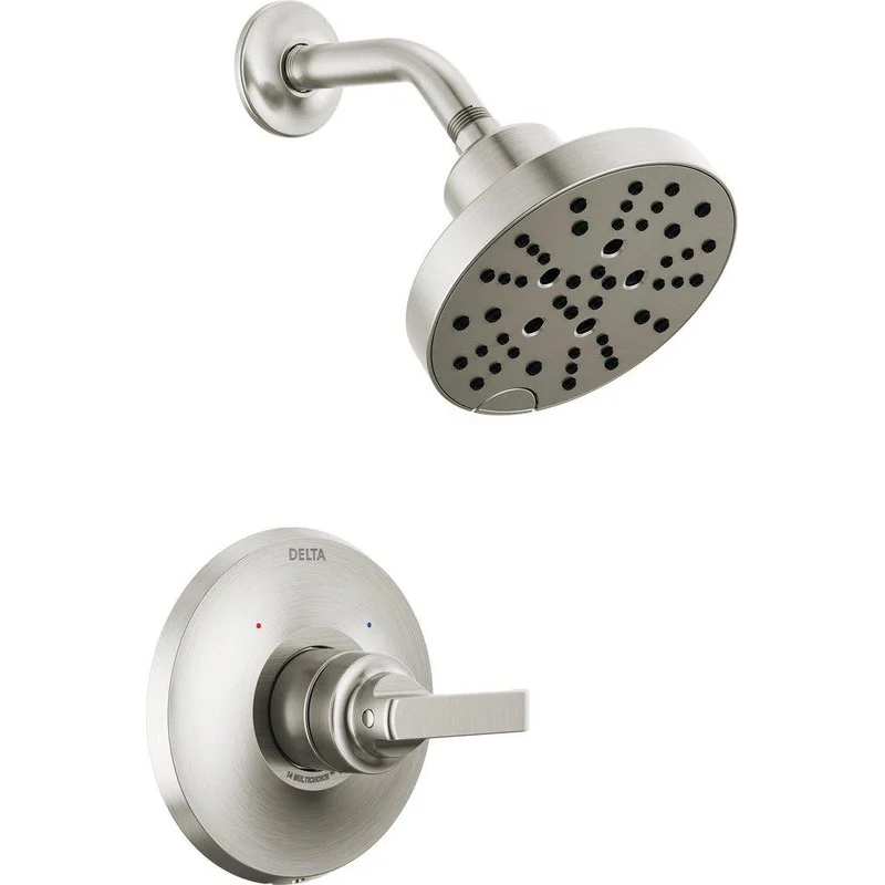 Delta Faucet Tetra Single Handle Multi Function Shower Faucet in Lumicoat Stainless (Trim Only) | Ferguson