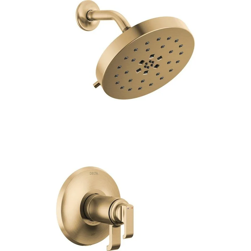 Delta Faucet Tetra Two Handle Multi Function Shower Faucet in Lumicoat Champagne Bronze (Trim Only) | Ferguson