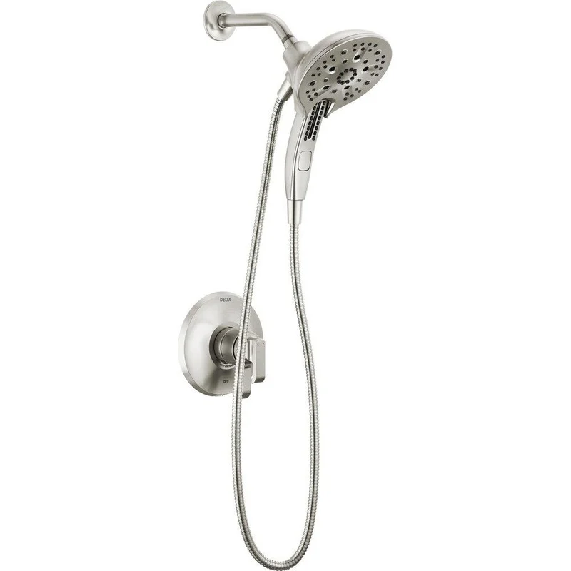 Delta Faucet Tetra Two Handle Multi Function Shower Faucet in Lumicoat Stainless (Trim Only) | Ferguson