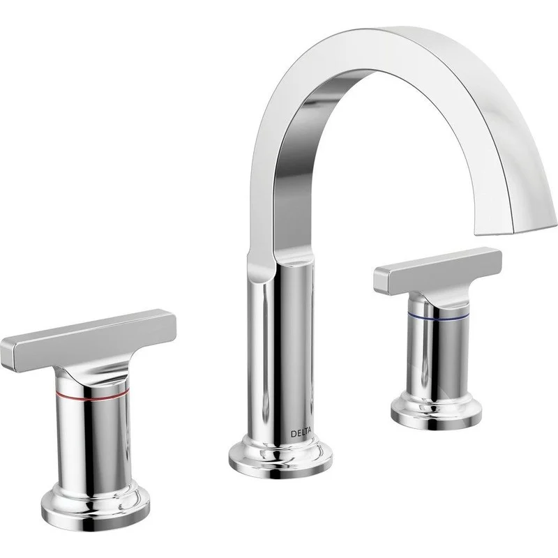 Delta Faucet Tetra Two Handle Widespread Bathroom Sink Faucet in Lumicoat Chrome | Ferguson