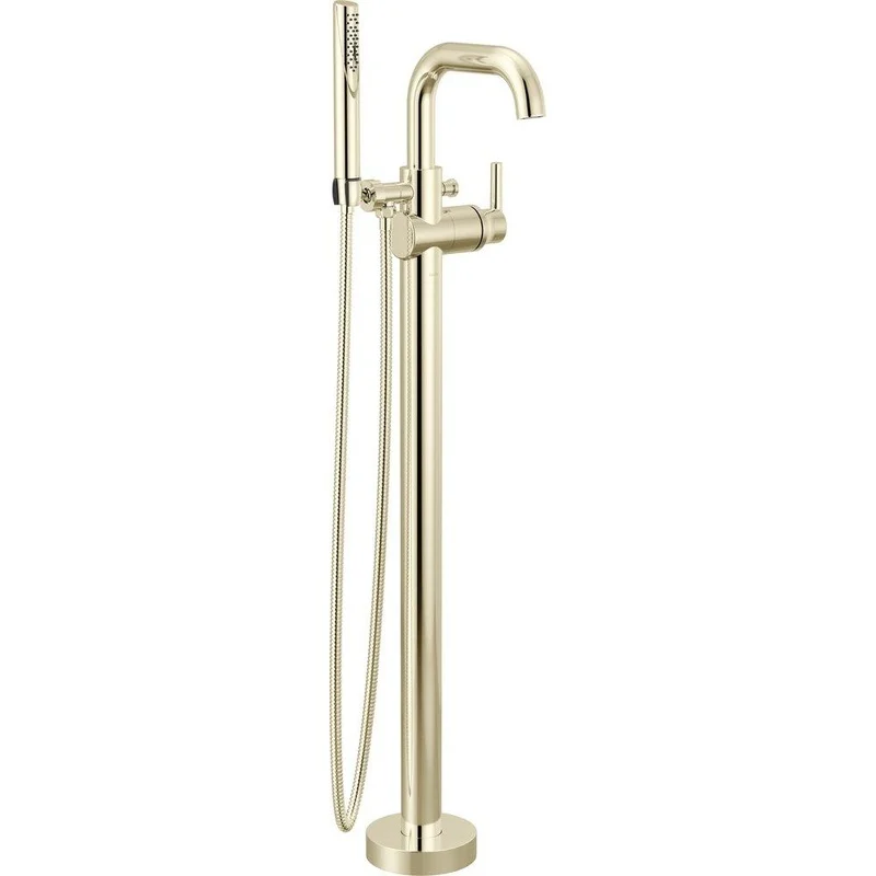Delta Faucet Trinsic Single Handle Floor Mount Filler in Polished Nickel (Trim Only) | Ferguson