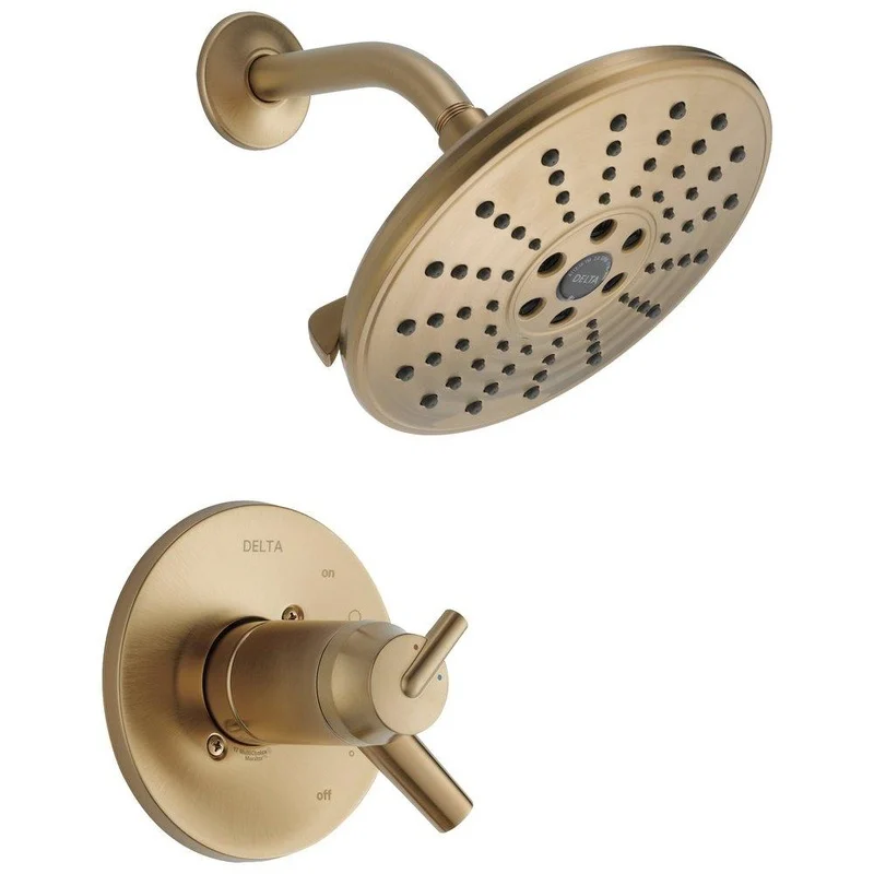 Delta Faucet Trinsic Two Handle Single Function Shower Faucet in Brilliance Champagne Bronze (Trim Only) | Ferguson