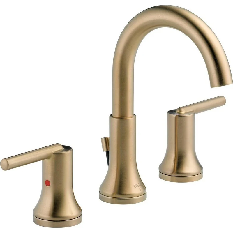 Delta Faucet Trinsic Two Handle Widespread Bathroom Sink Faucet in Brilliance Champagne Bronze | Ferguson
