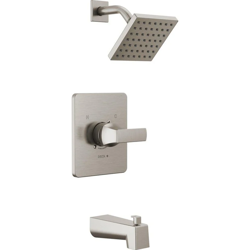 Delta Faucet Velum One Handle Single Functions Bathtub & Shower Faucet in Stainless (Trim Only) | Ferguson