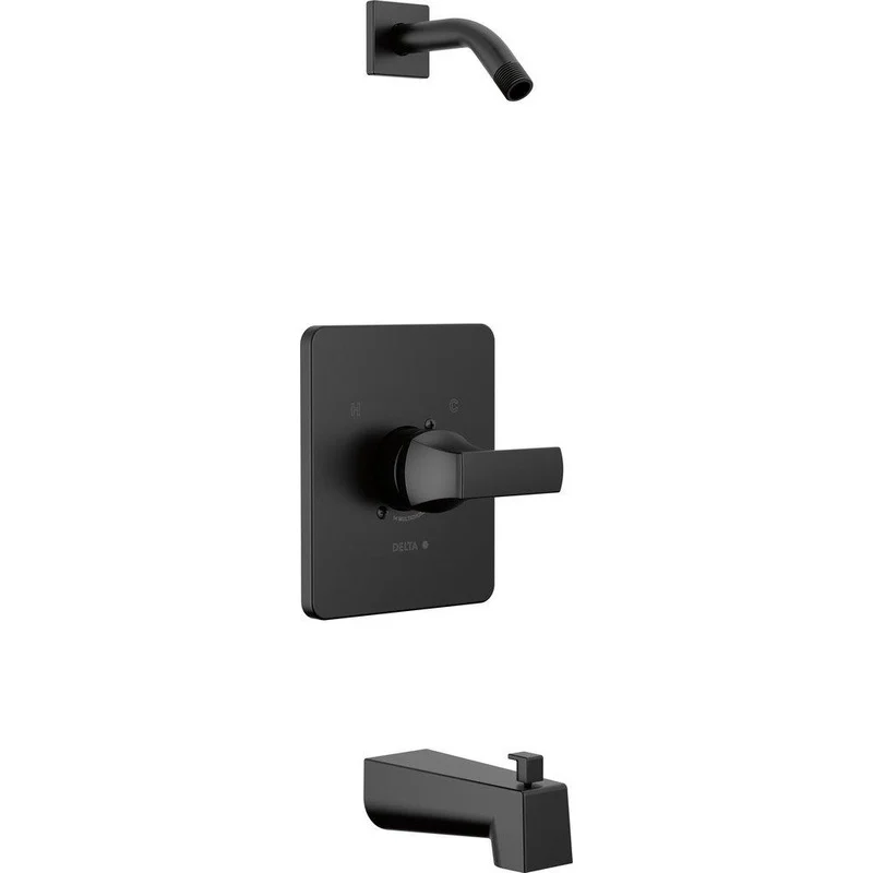 Delta Faucet Velum Single Handle Bathtub & Shower Faucet in Matte Black (Trim Only) (Showerhead Sold Separately) | Ferguson