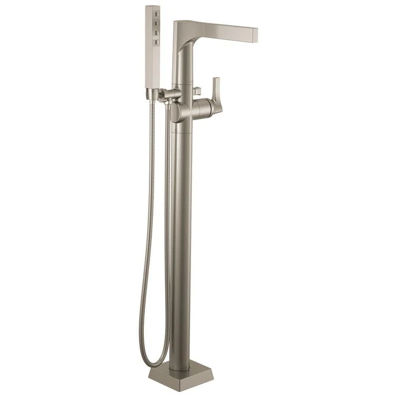 Delta Faucet Zura Single Lever Handle Floor Mount Filler in Brilliance Stainless (Trim Only) | Ferguson