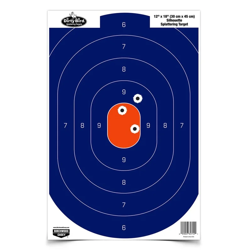 Dirty Bird 12 x 18 Blue / Orange Silhouette Target, 100