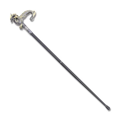 Dragon Cane Nickel Silver and Gold Dragon Handle SX1712