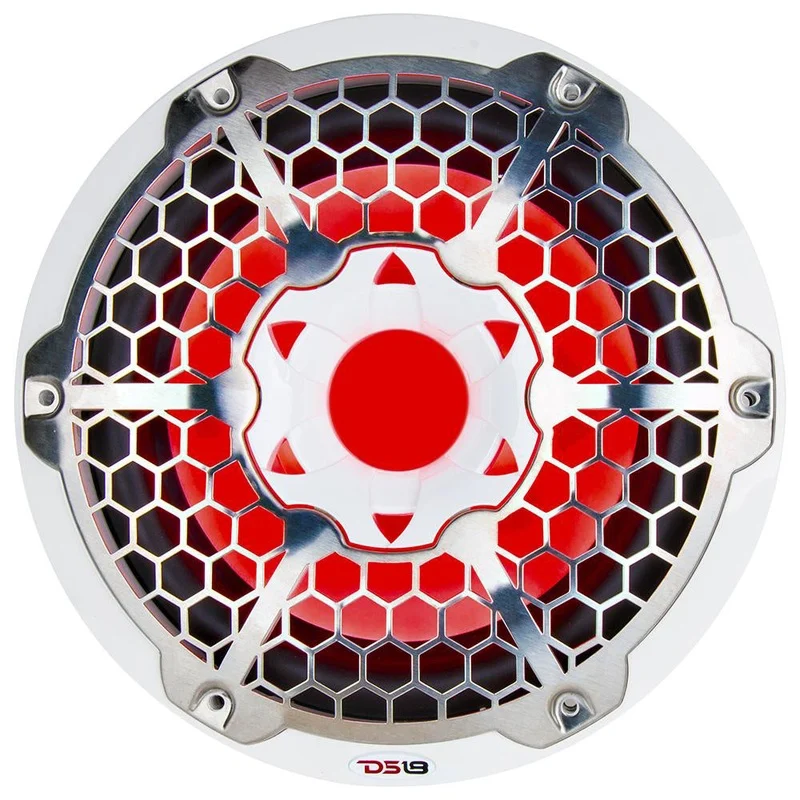 DS18 HYDRO 10 Subwoofer w/RGB Lights – 600W – White [NXL-10SUB]