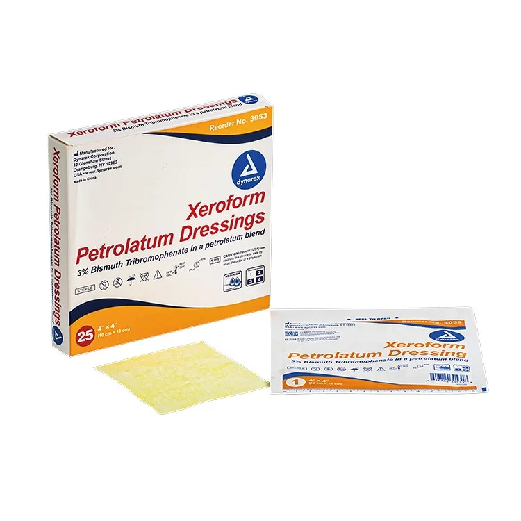 Dynarex Xeroform Gauze Dressing, 4″ x 4″, (25/Box)