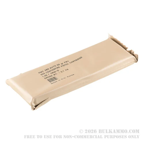 300 Rounds of .380 ACP Ammo by PMC - 90gr FMJ
