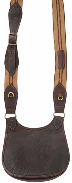 Eastern Style Hunting Pouch, elk tanned leather, 10" by 8", plain front flap