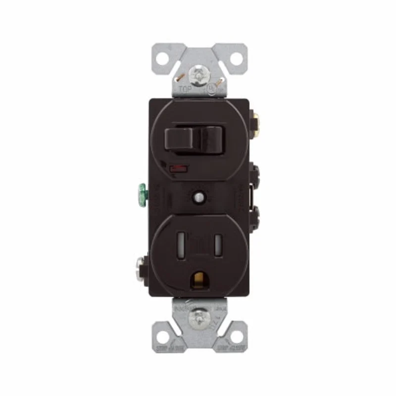 Eaton Cooper Wiring Commercial Grade Combination Switch 15A, 120V Brown