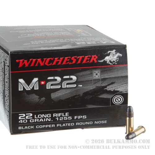 500 Rounds of .22 LR Ammo by Winchester M-22 - 40gr CPRN