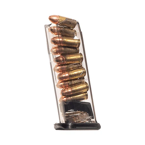 Elite Tactical, Magazine, 9mm, 10Rd, Clear, Fits Glock 43X