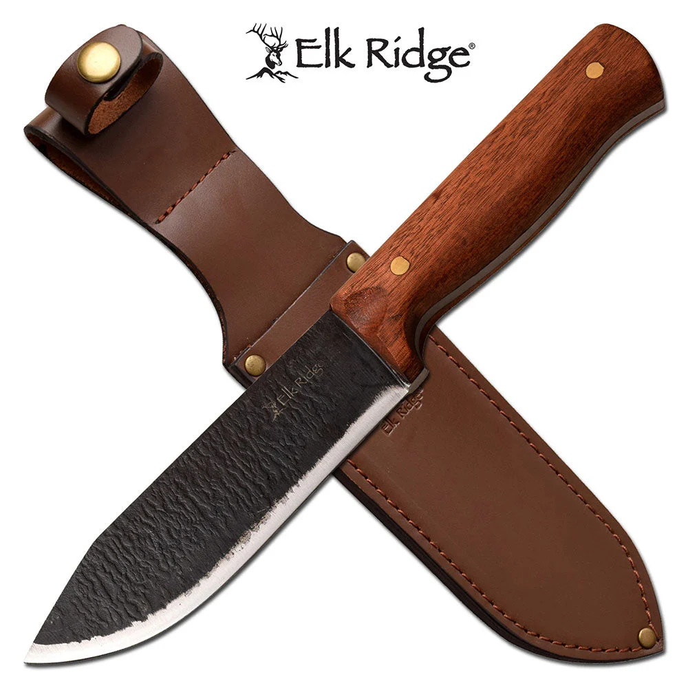 Elk Ridge 10″ Bowie Knife w/ Leather Sheath