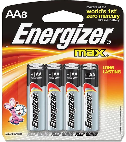 Energizer Max AA Batteries, 1.5V, Alakline Zinc-Manganese, 8pk