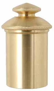 English Sheffield Style Round Oil Bottle,1-6/10" tall, 31/32" diameter, with applicator,small, brass, made in the U.S.A.