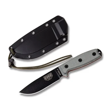 ESEE 4P B Fixed Blade Knife Blackout 1095/Micarta ESEE4PB