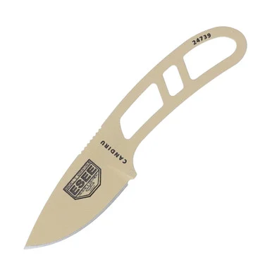 ESEE Candiru Fixed Blade Knife 2in Plain Edge Desert Tan Skeletonized ESEECKDT