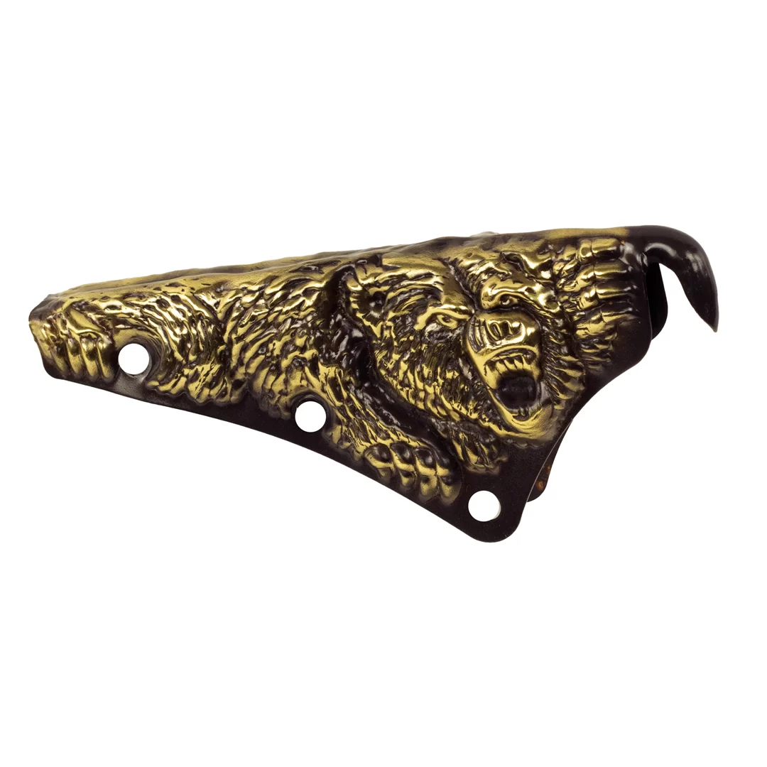 EXCLUSIVE Liberty Artworks 3D Brass Grizzly Bear Front Holder with Fasteners