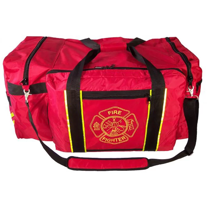 Exclusive Red Jumbo Gear Bag with Reflective Trim and Maltese Cross