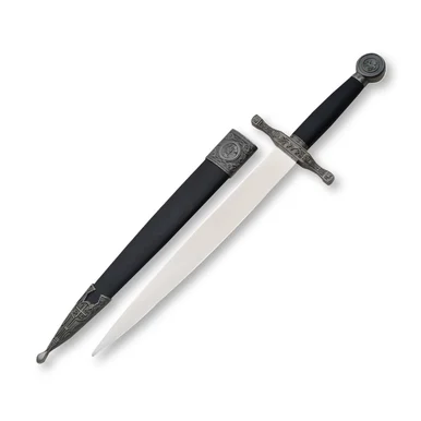 Fancy Medieval Dagger with Faux Leather Sheath 210632