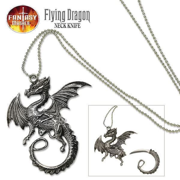 Fantasy Master Flying Dragon Necklace Knife