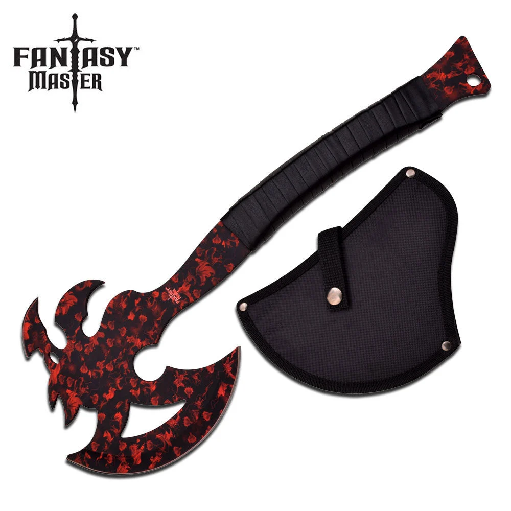 Fantasy Master Red Single Handed Dragon Axe
