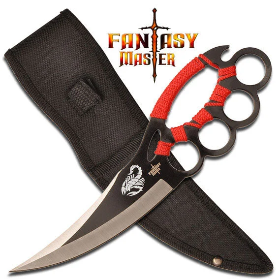 Fantasy Master Scorpion Brass Knuckle Knife (FM-617R)