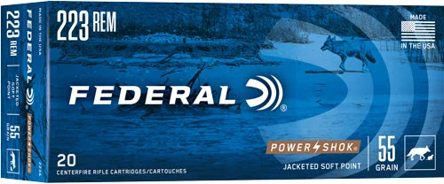 Federal 223A PowerShok Jacketed Soft Point JSP 55 Grain .223 Remington