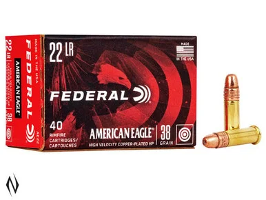 FEDERAL 22LR 38GR HP HV AMERICAN EAGLE 40PK 1260FPS
